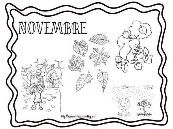 Coloriage Mois De Novembre Coloriage Du Mois De Novembre