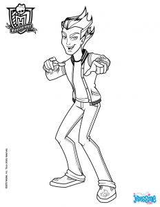 Coloriage Monster High Garcon Coloriages Heath Burns Fr Hellokids