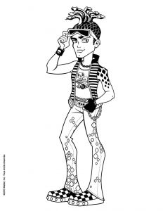 Coloriage Monster High Garcon Monsterhigh Deuce Gorgon Coloriage Monster High