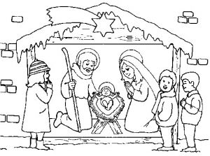 Coloriage Naissance De Jésus Coloriage Crèche De Noel La Naissance De Jésus