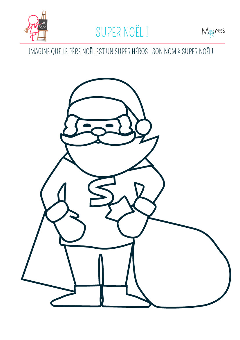 Coloriage Noel Super Heros Coloriage Super Noël Momes