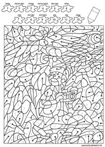 Coloriage Numéro à Imprimer Coloriage Enzo En Safari Photo Avec 12 Couleurs