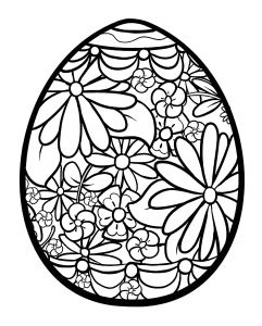 Coloriage Oeuf De Paque Oeuf De Paques Fleuri Pâques Coloriages Difficiles