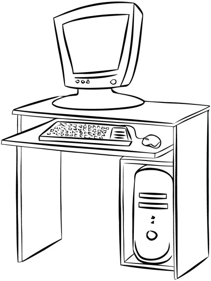 Coloriage ordinateur à Imprimer Coloriage ordinateur à Imprimer