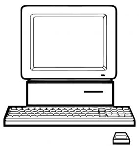 Coloriage ordinateur à Imprimer Dessins Et Coloriages Page De Coloriage Grand format à