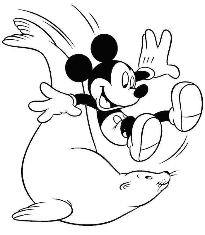Coloriage Otarie à Imprimer Coloriage Mickey à Imprimer Mickey Noël Mickey Bébé