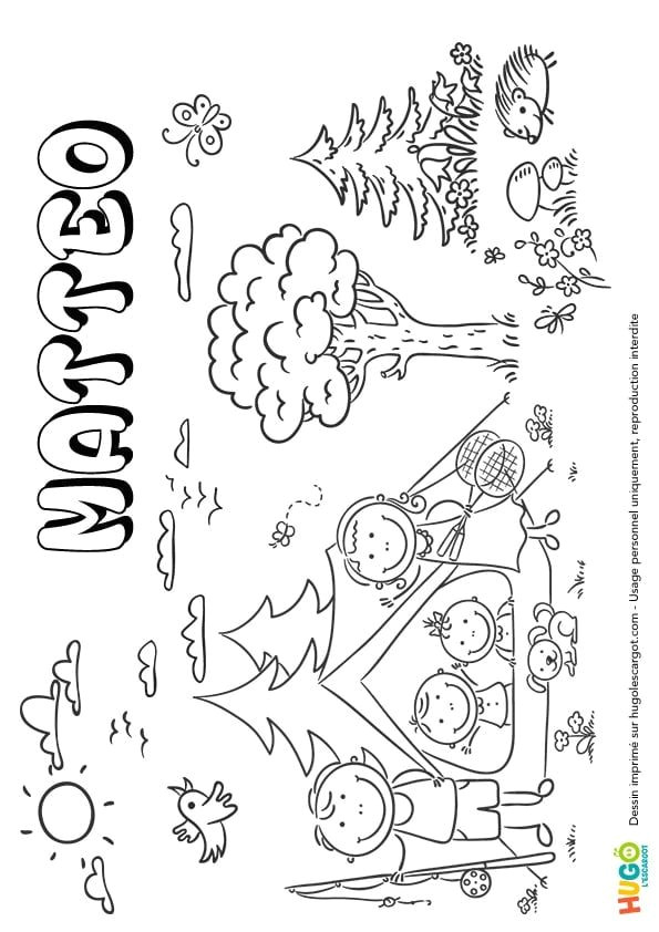 Coloriage Oui Oui Gratuit Coloriage Et Illustration Du Prénom Matteo Le Prénom Est
