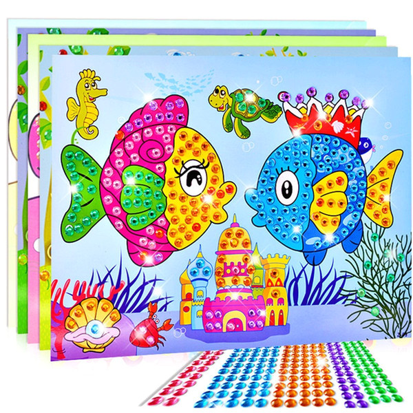 Coloriage Papillon Et Fleur Acheter Livres De Coloriage Arc En Papillon Fleur De Poisson Autocollants Jouets Manuel Faire De La P¢te De Cristal Dessin Animé originalité Jouet