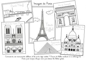 Coloriage Paris A Imprimer Coloriage à Imprimer Imagier De Paris