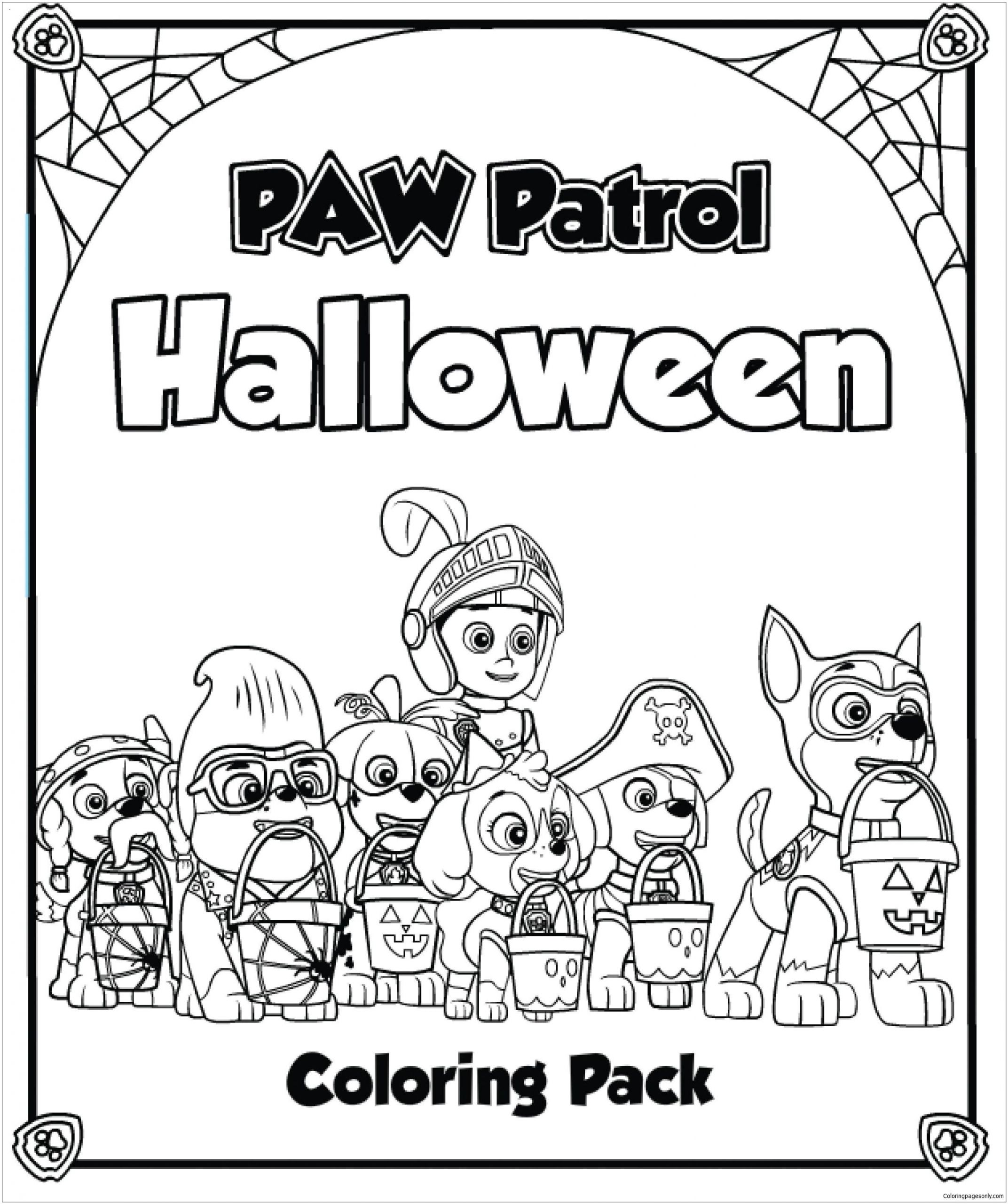 Coloriage Pat Patrouille Paques Paw Patrol Halloween 2 Coloring Page