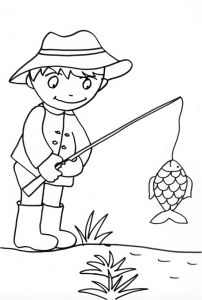 Coloriage Pecheur Imprimer Gratuit Coloriage De tom à La Pêche Tête à Modeler