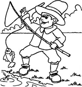 Coloriage Pecheur Imprimer Gratuit Coloriage Pêcheur Et Poisson Dessin Gratuit à Imprimer