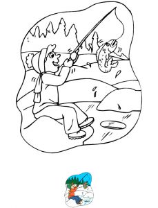 Coloriage Pecheur Imprimer Gratuit Coloriage Pêcheur sous La Glace Dessin Gratuit à Imprimer