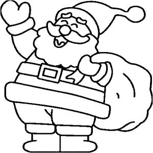 Coloriage Pere Noel Facile Dessin Le Père Noël A Colorier