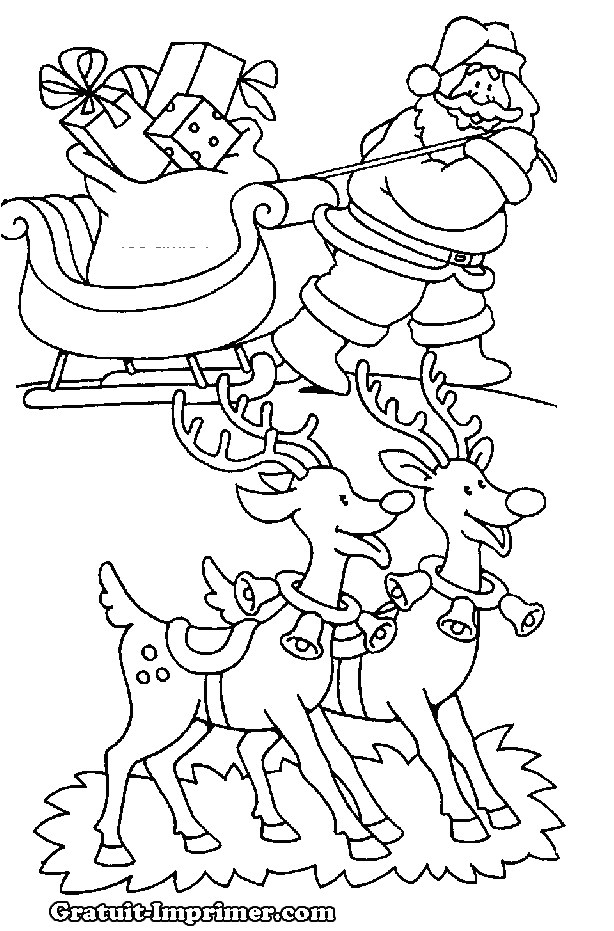 Coloriage Pere Noel Rennes Coloriage De Rennes Du Pere Noel A Imprimer Coloriage Pere