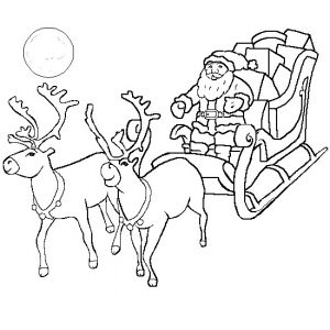 Coloriage Pere Noel Rennes Traineau Index Of Image Photo