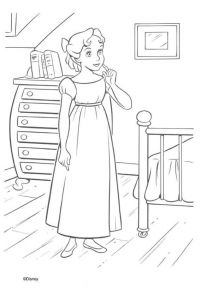 Coloriage Peter Pan Wendy Wendy In Her House Coloring Page