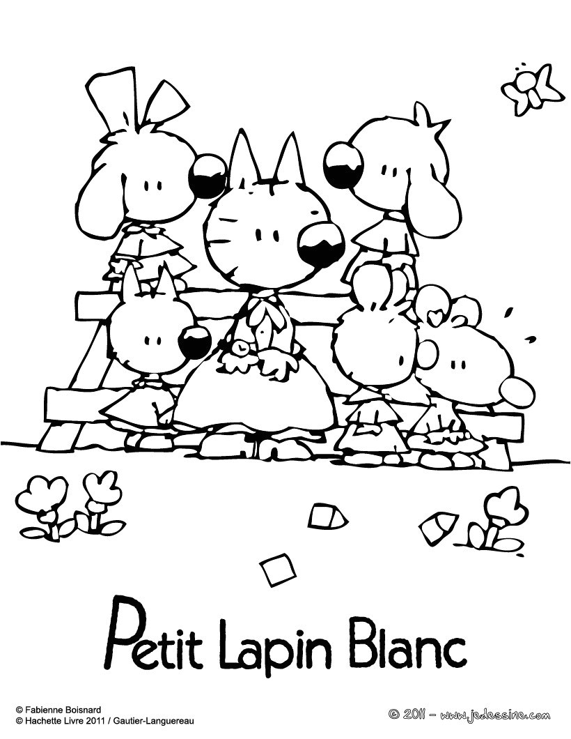 Coloriage Petit Lapin Blanc Coloriages Coloriages De Petit Lapin Blanc Fr Hellokids