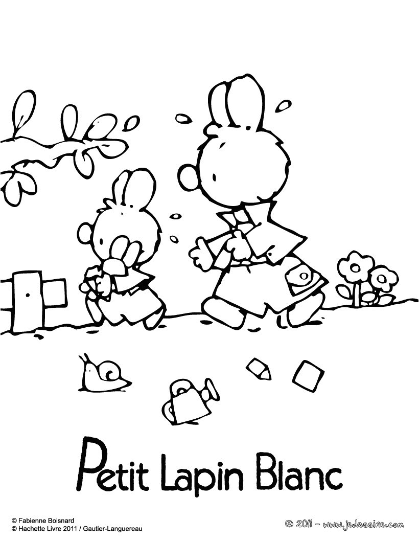 Coloriage Petit Lapin Blanc Coloriages Petit Lapin Blanc à Colorier Fr Hellokids
