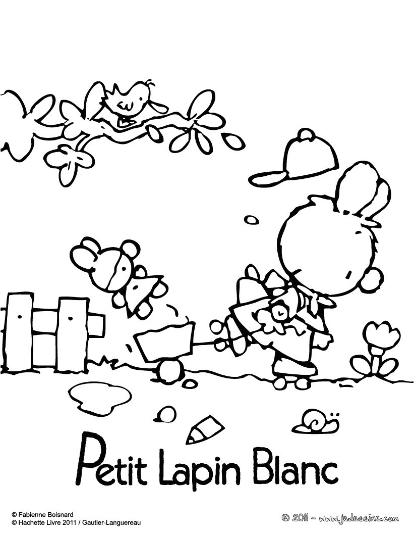 Coloriage Petit Lapin Blanc Coloriages Petit Lapin Blanc à Imprimer Gratuitement Fr