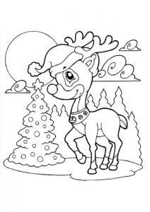 Coloriage Petit Pere Noel Coloriage Le Renne Du Père Noël