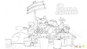Coloriage Pirata Et Capitano Pirata & Capitano