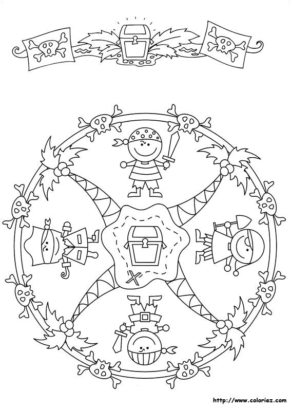 Coloriage Pirate Des Caraibes En Ligne Mandala De Pirates