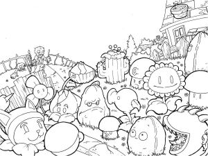 Coloriage Plante Vs Zombie Plantes Vs Zombies Coloriage Coloring Pages