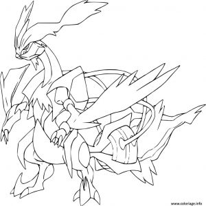 Coloriage Pokemon A Imprimer Legendaire Coloriage Kyurem Blanc Pokemon Legendaire Jecolorie