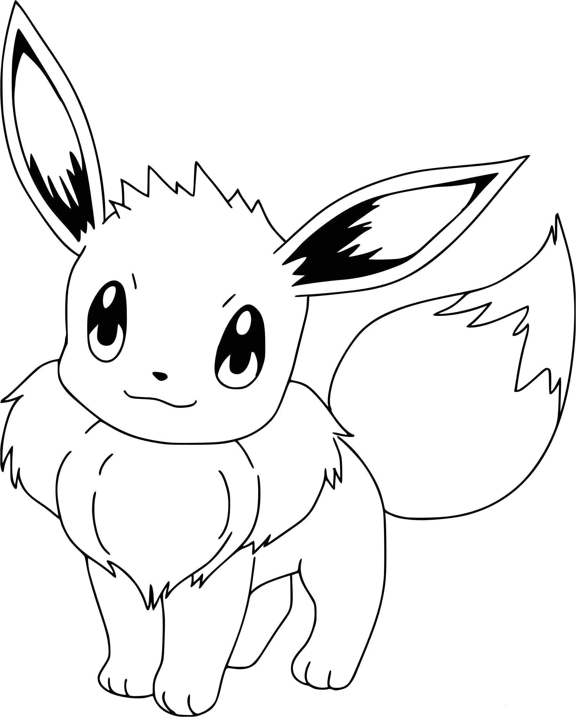 Coloriage Pokemon Avec Modele Coloriage Pokemon Evoli A Imprimer