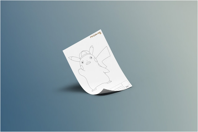 Coloriage Pokemon Detective Pikachu Free Printable Anime Detective Pikachu Pokemon Coloriage