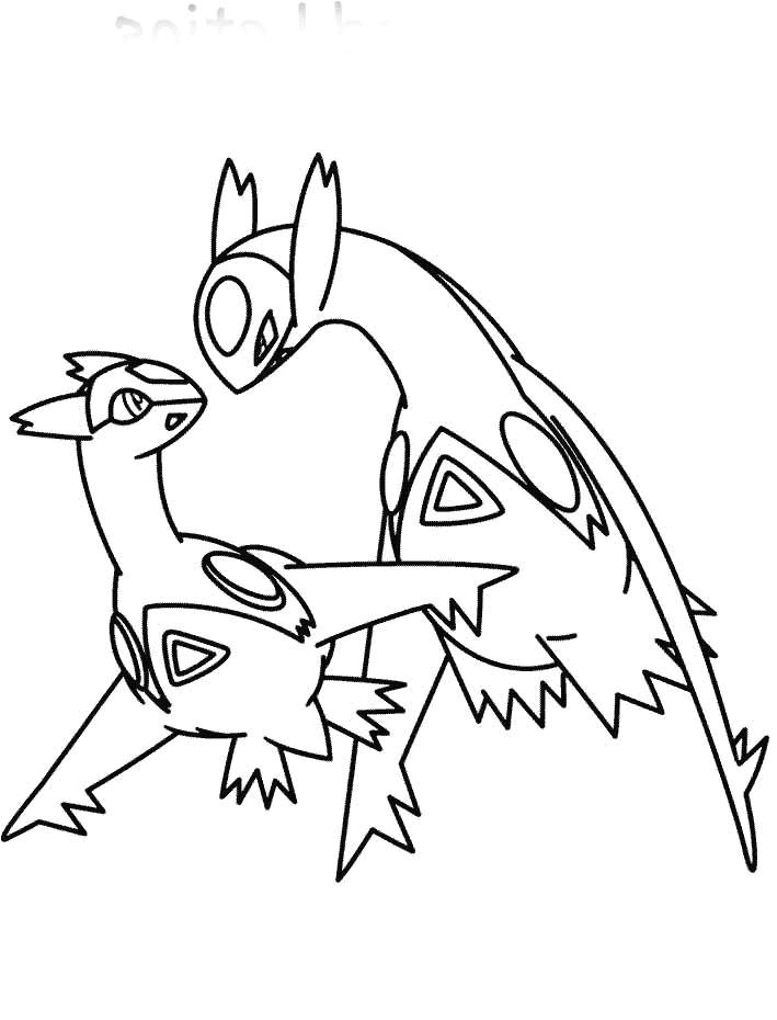 Coloriage Pokemon Latias Et Latios Pokemon Latias and Latios Coloring Page Pokemon