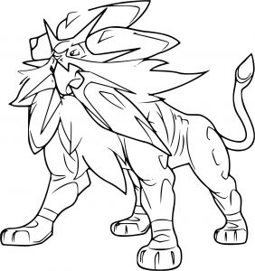 Coloriage Pokemon Lunala Et solgaleo Coloriage Pokemon solgaleo Et Lunala