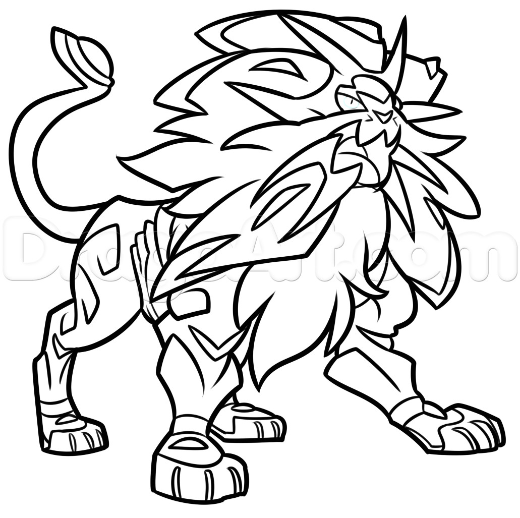 Coloriage Pokemon Lunala Et solgaleo How to Draw solgaleo Step by Step Pokemon Characters