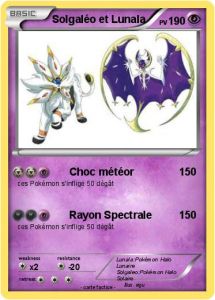Coloriage Pokemon Lunala Et solgaleo Pokémon solgaleo Et Lunala Choc Météor Ma Carte Pokémon