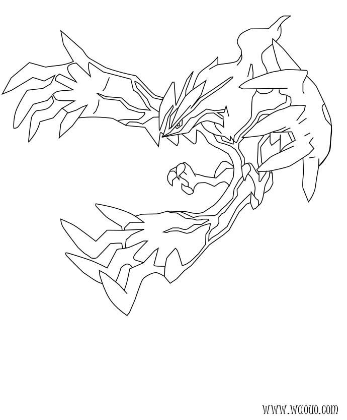 Coloriage Pokemon Xerneas Et Yveltal Kleurplaat Pokemon Yveltal Coloriage Yveltal Pokemon