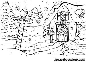 Coloriage Pole nord Imprimer Coloriage Village De Pole nord Dessin Gratuit à Imprimer