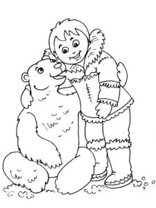Coloriage Pole nord Imprimer Kleurplaten thema Eskimo S Voor Kleuters Polar theme
