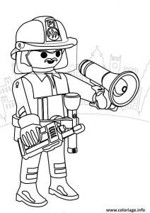Coloriage Police Imprimer Gratuit Coloriage Playmobil Pompier Dessin