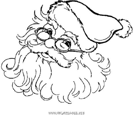 Coloriage Portrait Pere Noel Coloriages Pere Noel En Portrait Page 1 Noel