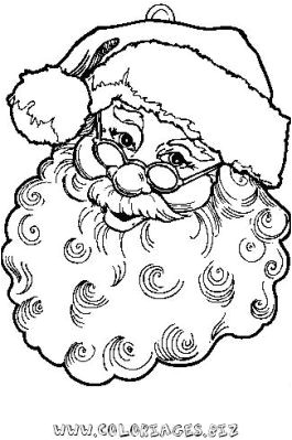 Coloriage Portrait Pere Noel Coloriages Pere Noel En Portrait Page 1 Noel