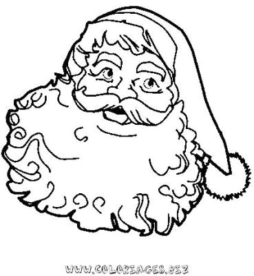 Coloriage Portrait Pere Noel Coloriages Pere Noel En Portrait Page 1 Noel