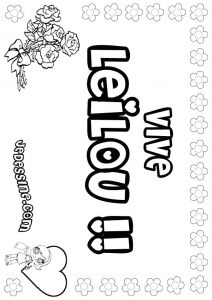 Coloriage Positif Avec Votre Prenom Coloriage Prenoms Lettre L Leilou