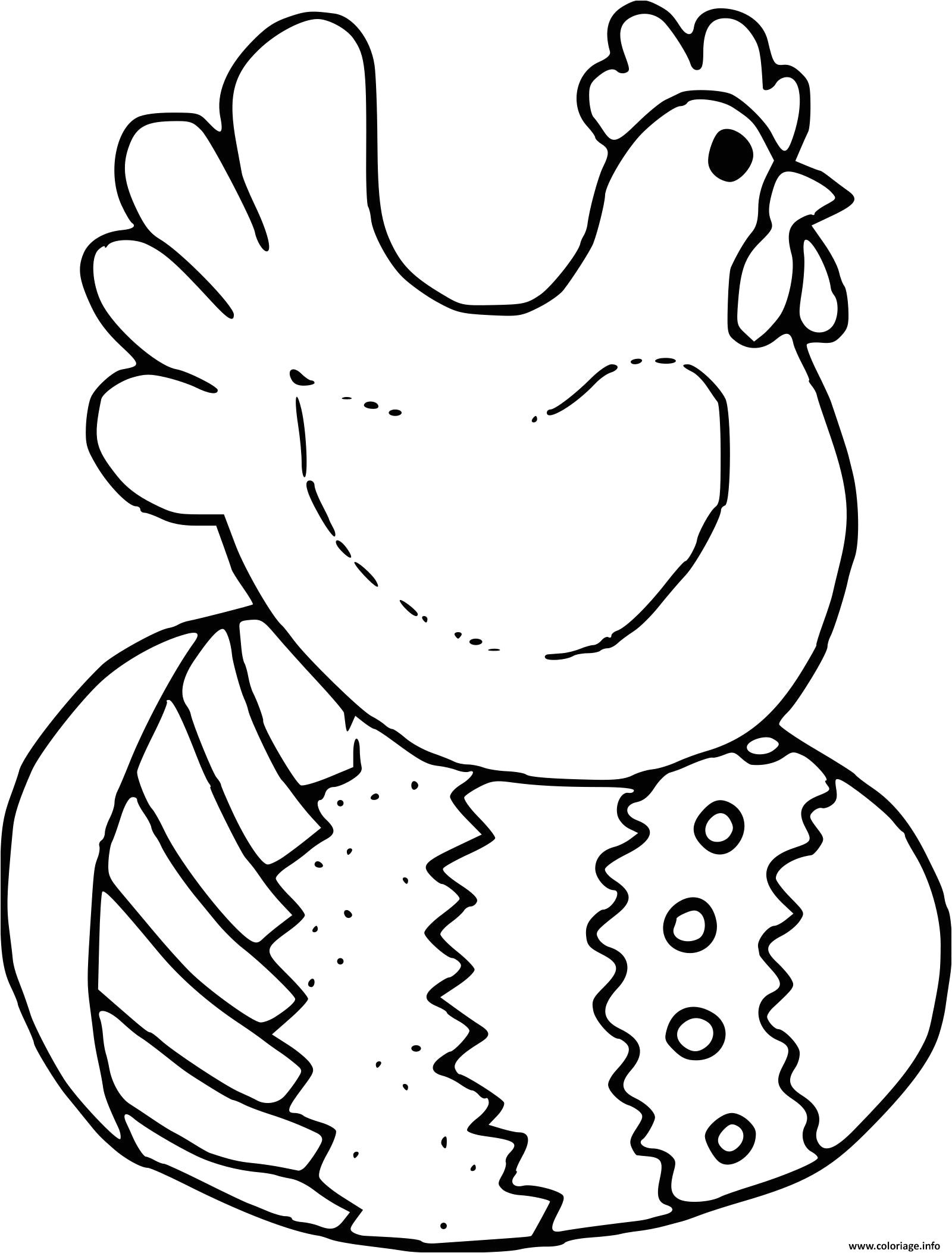 Coloriage Poule De Paques A Imprimer Gratuit Coloriage Oeuf Et Poule De Paques Dessin