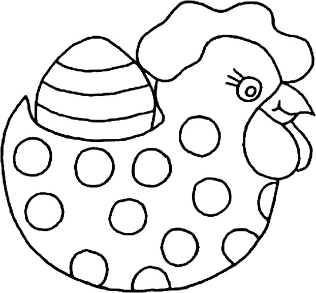 Coloriage Poule De Paques A Imprimer Gratuit Coloriage Poule De Pâques à Imprimer
