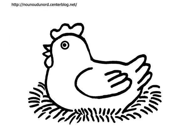 Coloriage Poule De Paques A Imprimer Gratuit Coloriage Poule De Pâques Dessiné Par Nounoudunord