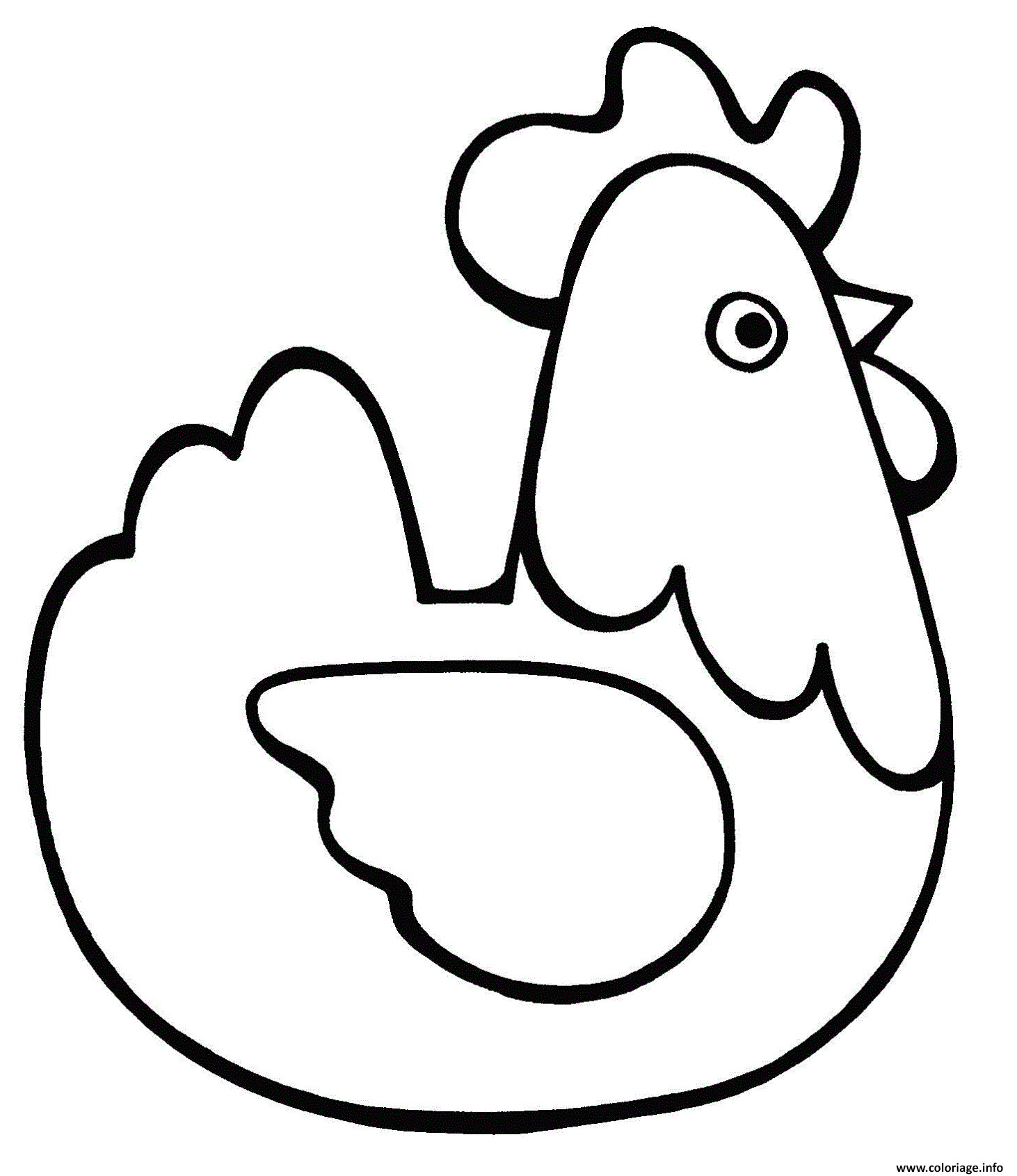 Coloriage Poule De Paques A Imprimer Gratuit Coloriage Poule De Paques Maternelle Facile Jecolorie