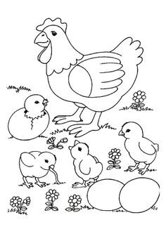 Coloriage Poule Et Poussins 2093 Meilleures Images Du Tableau Coloriage Pour Enfants