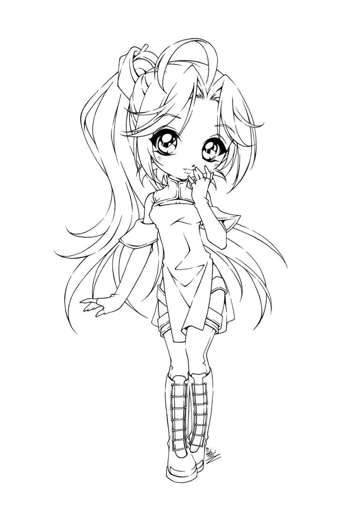 Coloriage Pour Adulte Manga Coloriage   Imprimer Manga Pour Fille