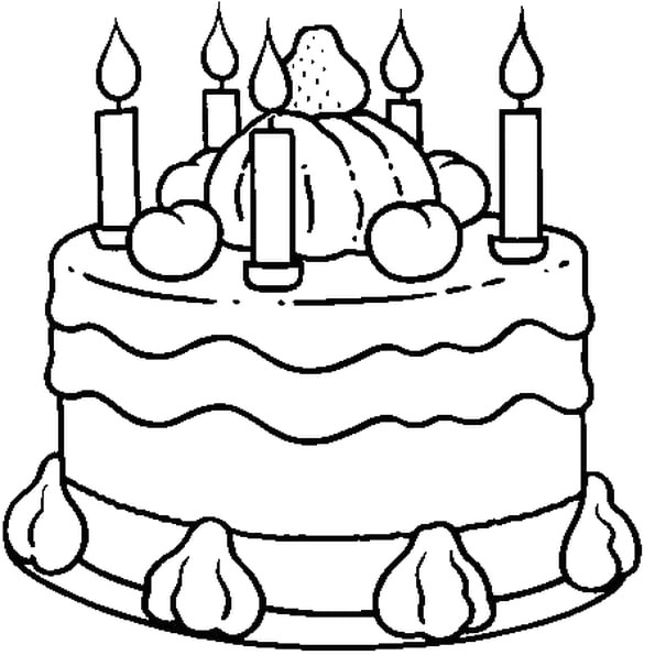 Coloriage Pour Enfant 5 Ans Coloriage204 Coloriage Gateau Anniversaire 5 Ans